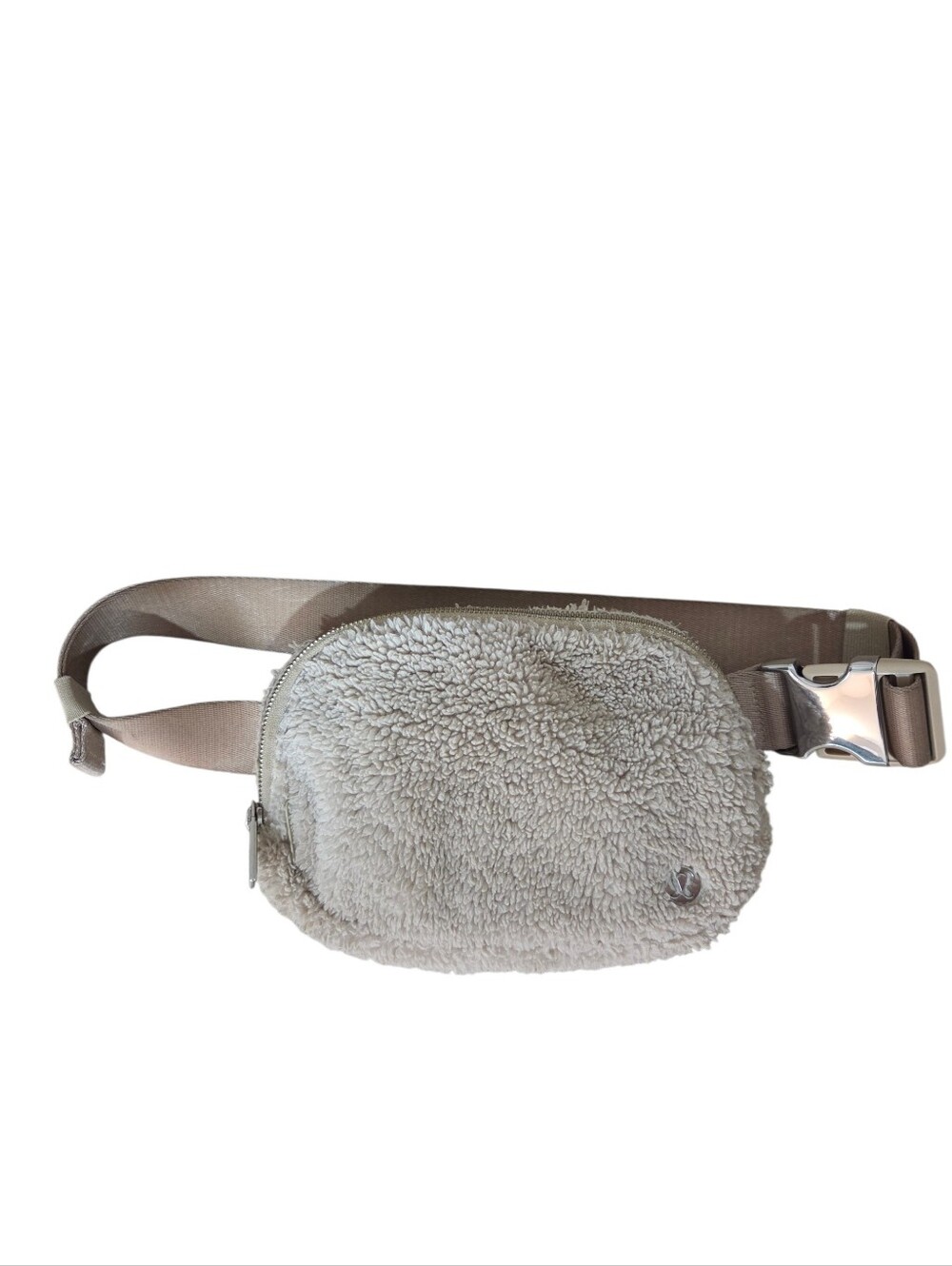 Lulu Sherpa Fleece Belt Bag - Taupe